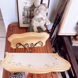 PartyLite Winding Lane Decorative Wall Shelf Bird Leaves Susan Winget 12"Wx8"D